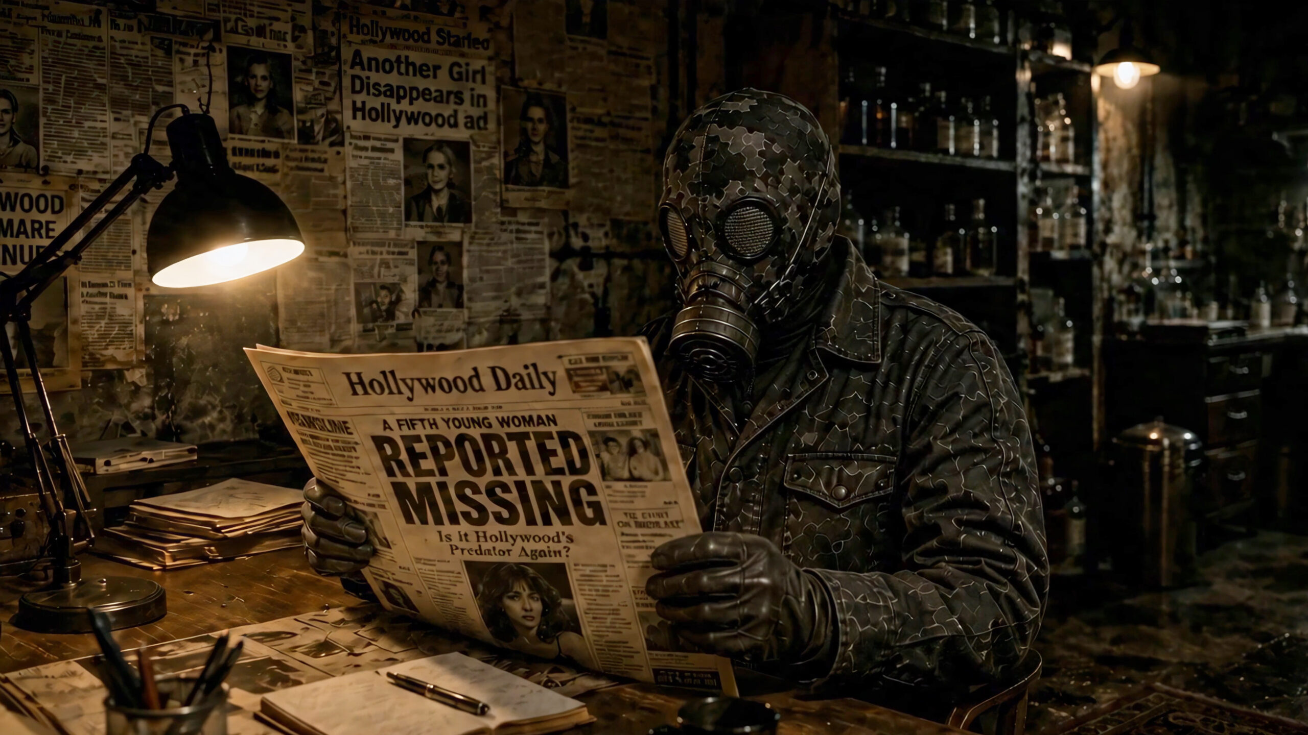The Killer reading newspapers