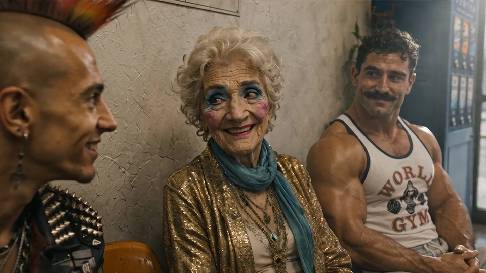 Peter, Gloria and Tom at the Laundromat